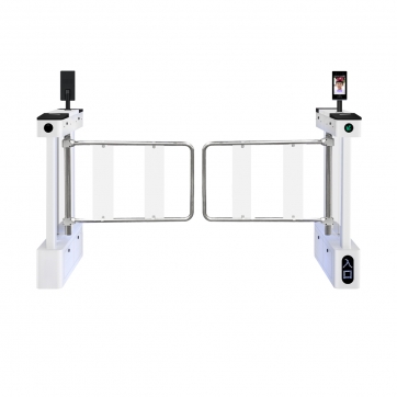 单通道【人脸识别进+人脸识别出】不锈钢加宽摆臂