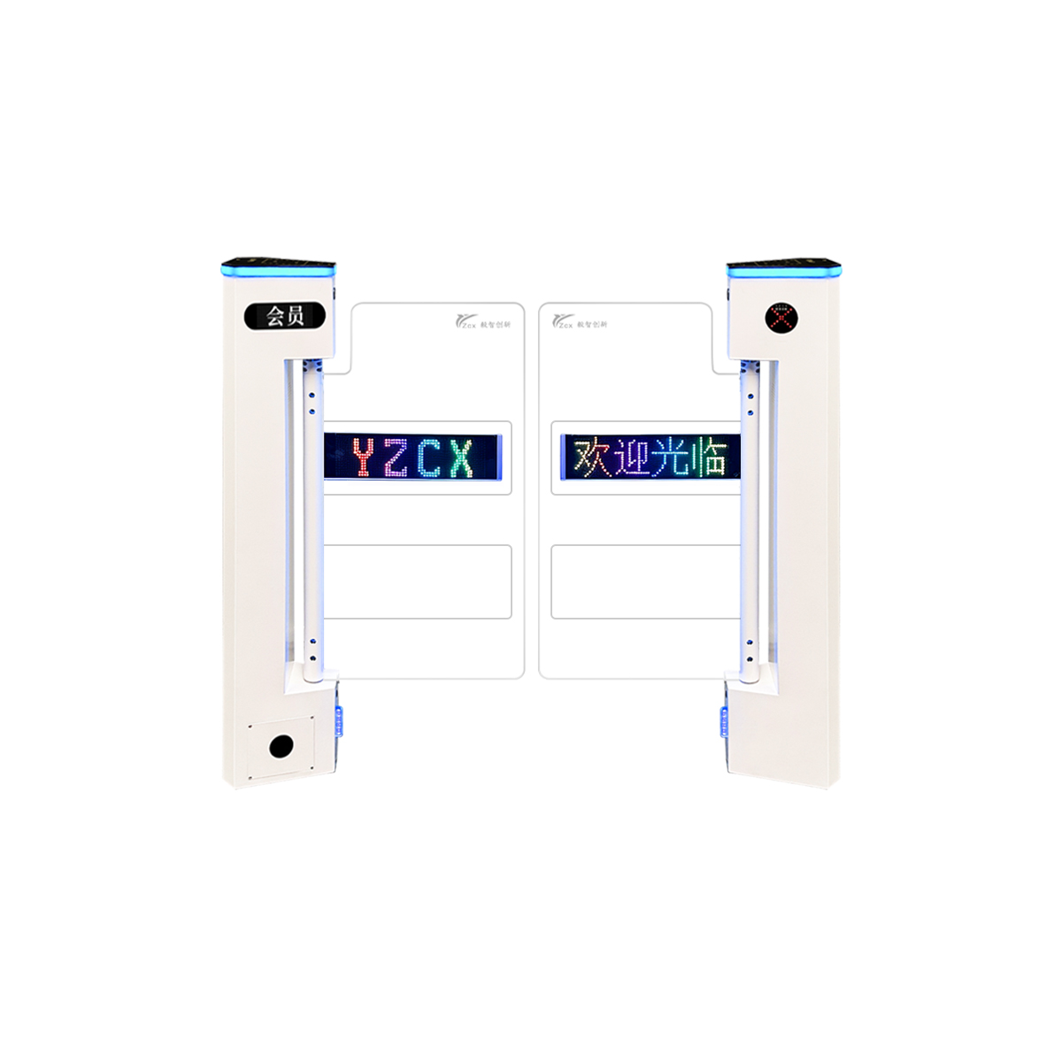 三角立式摆闸【单通道】含显示屏(图1)