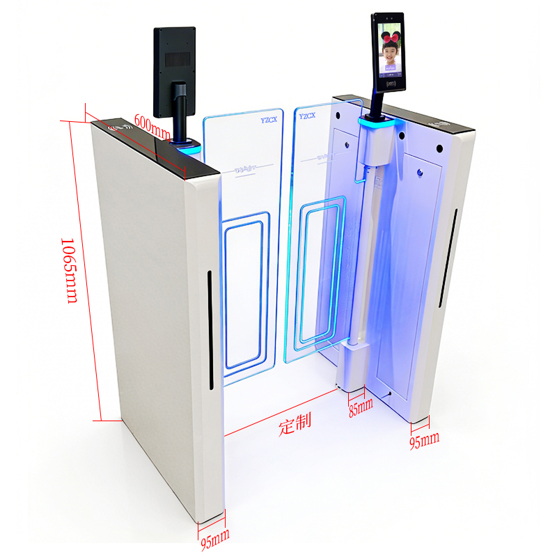 YZ-776小摆闸【人脸识别进+人脸识别出】(图1)