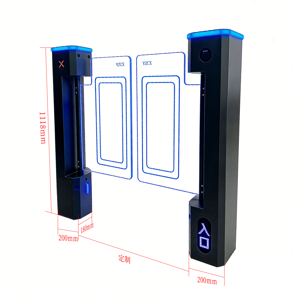 	 黑色单通道【人脸识别进】(图1)
